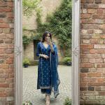 Chanderi Silk Sharara Suit Set with Embroidered Kurti & Organza Dupatta – Festive Wear
