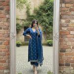 Chanderi Silk Sharara Suit Set with Embroidered Kurti & Organza Dupatta – Festive Wear