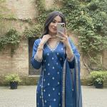 Chanderi Silk Sharara Suit Set with Embroidered Kurti & Organza Dupatta – Festive Wear