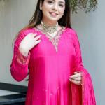 Premium Banarasi Work Anarkali Suit in Chanderi Fabric – Handwork Neck Festive & Wedding Wear Set