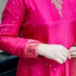 Premium Banarasi Work Anarkali Suit in Chanderi Fabric – Handwork Neck Festive & Wedding Wear Set