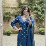 Chanderi Silk Sharara Suit Set with Embroidered Kurti & Organza Dupatta – Festive Wear