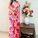 Soft Georgette Saree with Digital Print and Satin Blouse