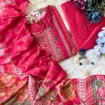 Softy Muslin Pakistani Suit with Mirror Work