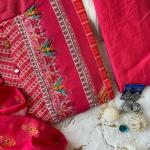 Softy Muslin Pakistani Suit with Mirror Work