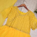 Elegant Georgette Anarkali with Embroidered Yoke