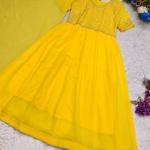 Elegant Georgette Anarkali with Embroidered Yoke