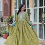 KA-1156 Premium Pure Cotton Kurti with Pant & Dupatta Set