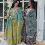 KA-1156 Premium Pure Cotton Kurti with Pant & Dupatta Set