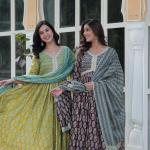 KA-1156 Premium Pure Cotton Kurti with Pant & Dupatta Set