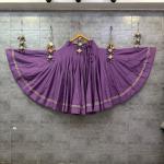 RJ Luxe Flare 20Mtr Pure Roman Silk Skirt Chaniya (Heavy Border & Lining)