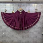 RJ Luxe Flare 20Mtr Pure Roman Silk Skirt Chaniya (Heavy Border & Lining)