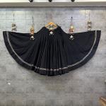 RJ Luxe Flare 20Mtr Pure Roman Silk Skirt Chaniya (Heavy Border & Lining)