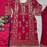 MD-3034 | Luxe Pakistani Designer Organza Suit Set