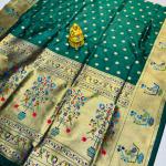 Mor Bangadi Paithani 2 – Pure Silk Handloom Saree with Gold Zari