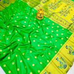 Mor Bangadi Paithani 2 – Pure Silk Handloom Saree with Gold Zari