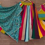 Rainbow  Cambric Cotton Lehenga Set