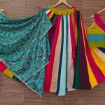 Rainbow  Cambric Cotton Lehenga Set