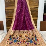 | Premium Soft Silk Paithani Saree with Meena Work