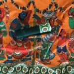 AURA by YSL – Kalamkari Linen Printed Saree with Blouse Piece