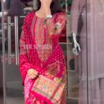 DT BRAND Lilac Elegance Muslin Pakistani Suit Set – Digital Print & Hand Embroidery