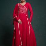 TF-298 | Real Model Gota Patti Georgette Gown Set