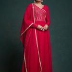TF-298 | Real Model Gota Patti Georgette Gown Set