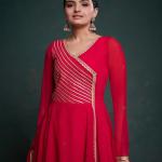 TF-298 | Real Model Gota Patti Georgette Gown Set
