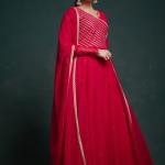 TF-298 | Real Model Gota Patti Georgette Gown Set