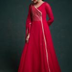 TF-298 | Real Model Gota Patti Georgette Gown Set