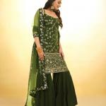 TF-293 | Real Model Premium Georgette Embroidered Palazzo Set
