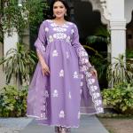 Royal Grace | Wedding Special Roman Silk Embroidered Suit Set