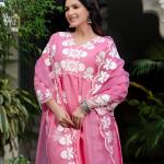 Royal Grace | Wedding Special Roman Silk Embroidered Suit Set