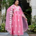 Royal Grace | Wedding Special Roman Silk Embroidered Suit Set