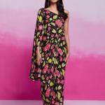 TF-343 | Black Chinon Silk Printed Co-Ord Set