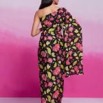 TF-343 | Black Chinon Silk Printed Co-Ord Set