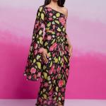 TF-343 | Black Chinon Silk Printed Co-Ord Set