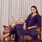 Bandhani Bloom | Wedding Special Muslin Silk Suit Set with Handwork Detailing (M to 5XL)