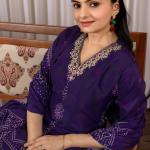 Bandhani Bloom | Wedding Special Muslin Silk Suit Set with Handwork Detailing (M to 5XL)