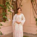 DT BRAND Akshara Ivory White Chanderi Embroidered Suit Set – Grace in Every Thread