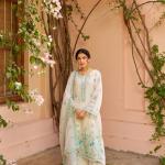 DT BRAND Akshara Ivory White Chanderi Embroidered Suit Set – Grace in Every Thread
