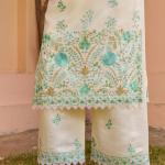 DT BRAND Akshara Ivory White Chanderi Embroidered Suit Set – Grace in Every Thread