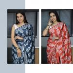 PearlGleam – Pure Japan Satin Printed Saree with Optional Pearl Lace Border