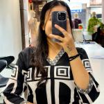 DT BRAND Charcoal Digital Panel Printed Kurta & Pant Set – Trendy Office Wear
