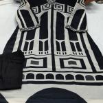 DT BRAND Charcoal Digital Panel Printed Kurta & Pant Set – Trendy Office Wear