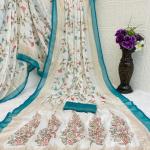BrassoBloom – Soft Brasso Silk Floral Printed Saree with Contrast Border