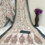 BrassoBloom – Soft Brasso Silk Floral Printed Saree with Contrast Border