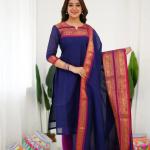 DT BRAND Ameera South Cotton Kurti-Leggings & Dupatta Set – Showroom Quality Elegance