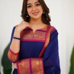 DT BRAND Ameera South Cotton Kurti-Leggings & Dupatta Set – Showroom Quality Elegance