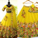 TF-374 | Organza Embroidered Lehenga Set with Sequins & Thread Work